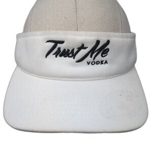 Trust Me Vodka Strapback Visor Hat White One Size Embroidered Flexfit